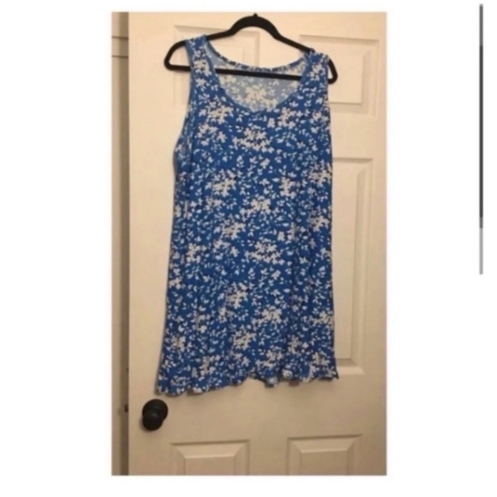 DRAPER JAMES Blue Floral Mini Dress - Picture 6 of 9